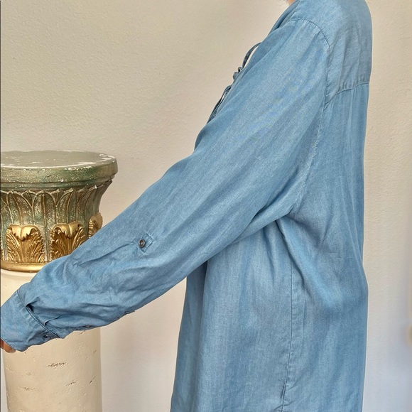 Style & Co Plus Size XXL Tunic Corset Ties Pockets Designer Fashion Rayon Hip - Picture 3 of 8